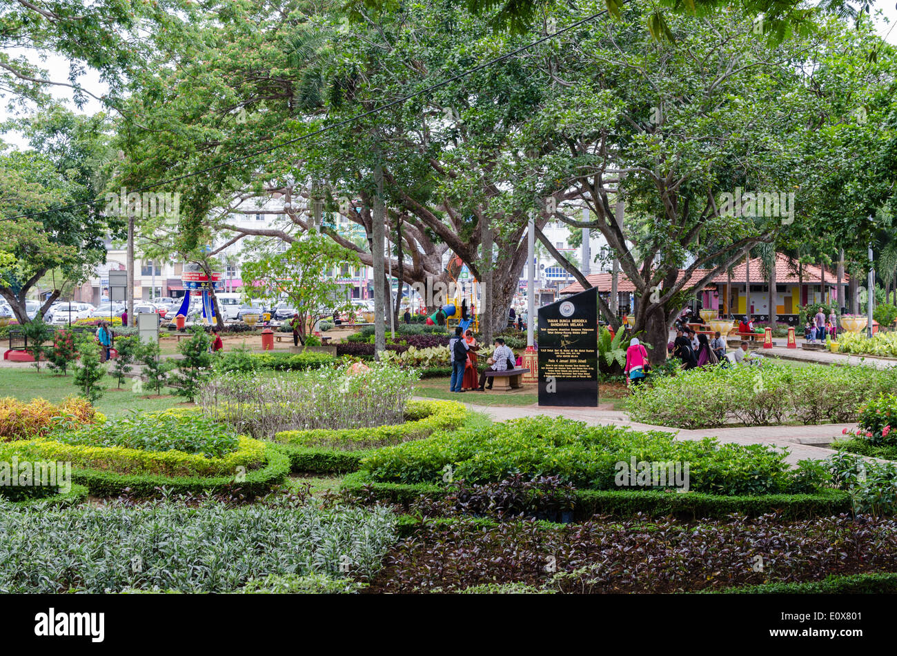 Coronation Park oder Taman Bunga Merdeka in Melaka, Malakka, Malaysia Stockfoto