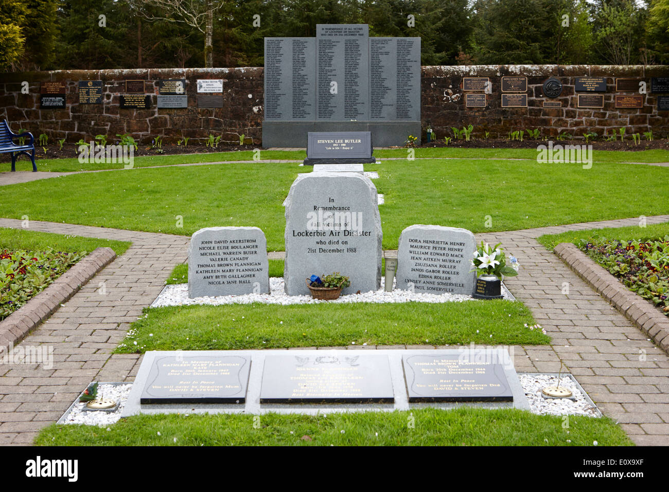 Lockerbie Luft Katastrophe Dryfesdale Gedenkfriedhof Scotland UK Stockfoto