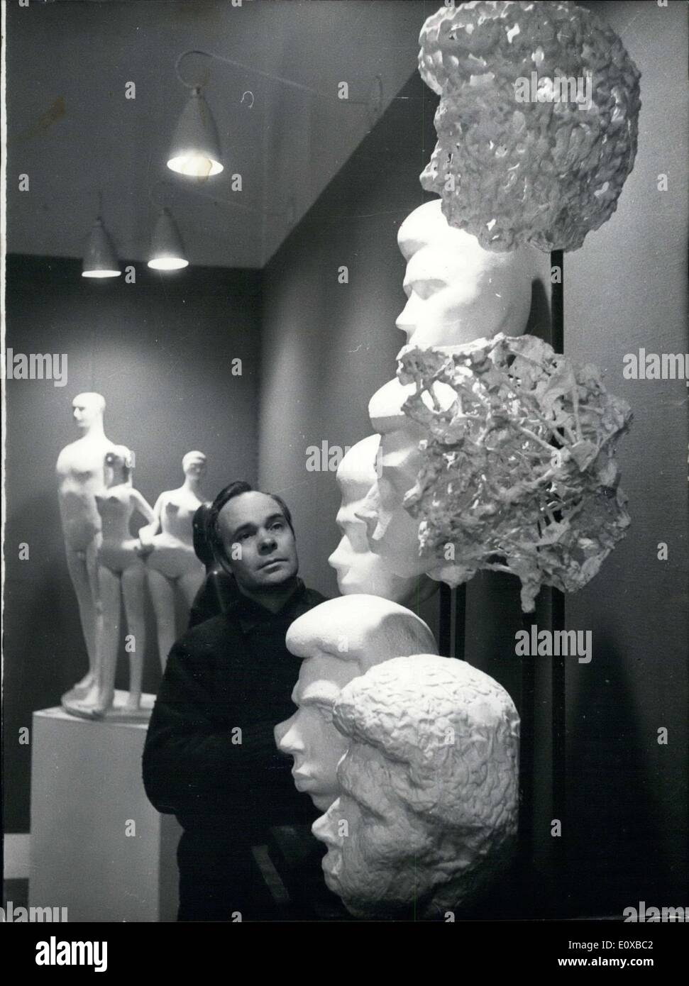 21. Januar 1966 - Galerie Museum Kunst Skulptur von Marcel Gili Stockfoto