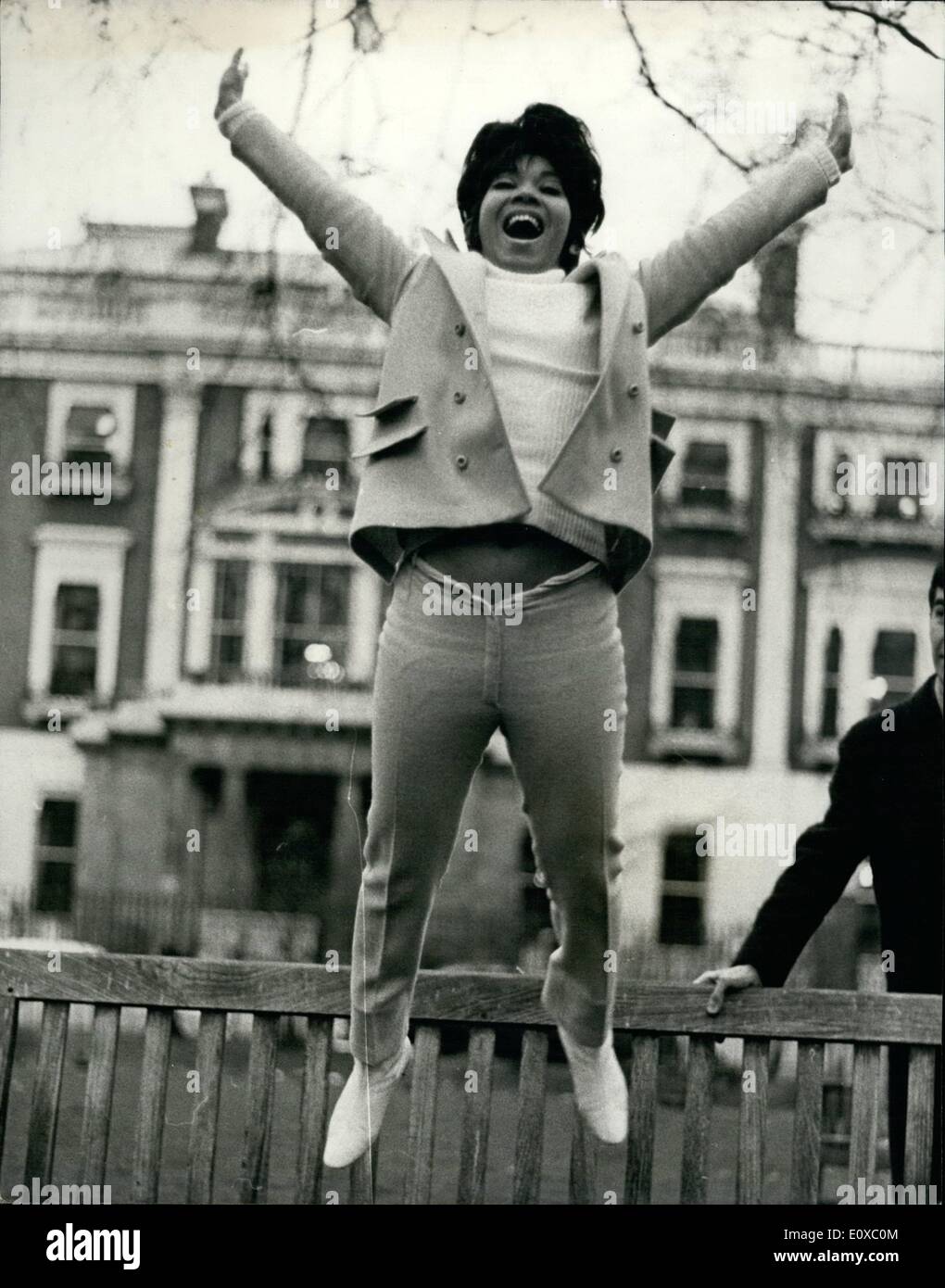 3. März 1966 - Chris Rayburn in den Park: US-amerikanische Sängerin, Chris Rayburn, der aus Chicago stammende kam vor kurzem in Großbritannien, Stockfoto