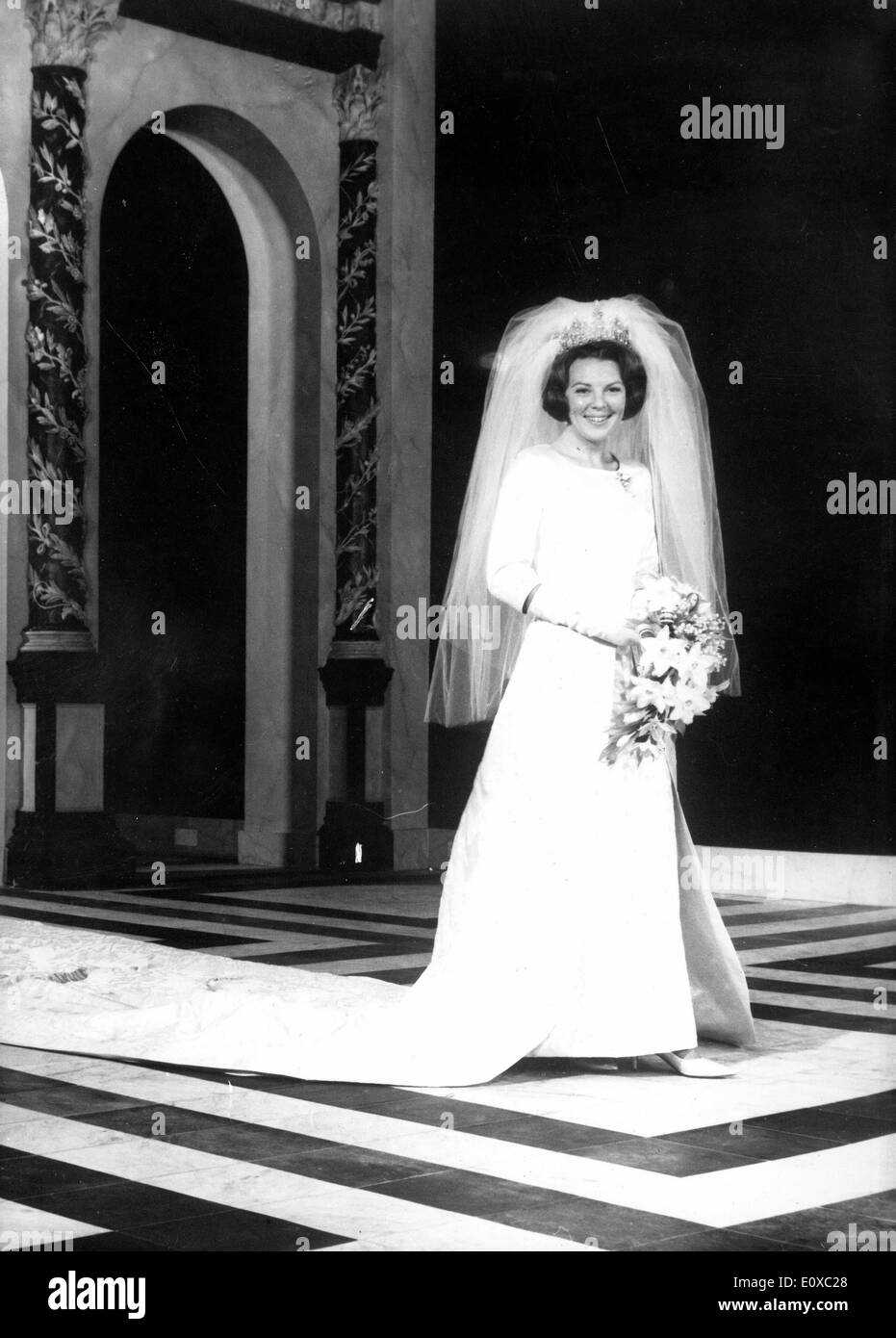 Porträt der Prinzessin Beatrix am Tag ihrer Hochzeit Stockfoto