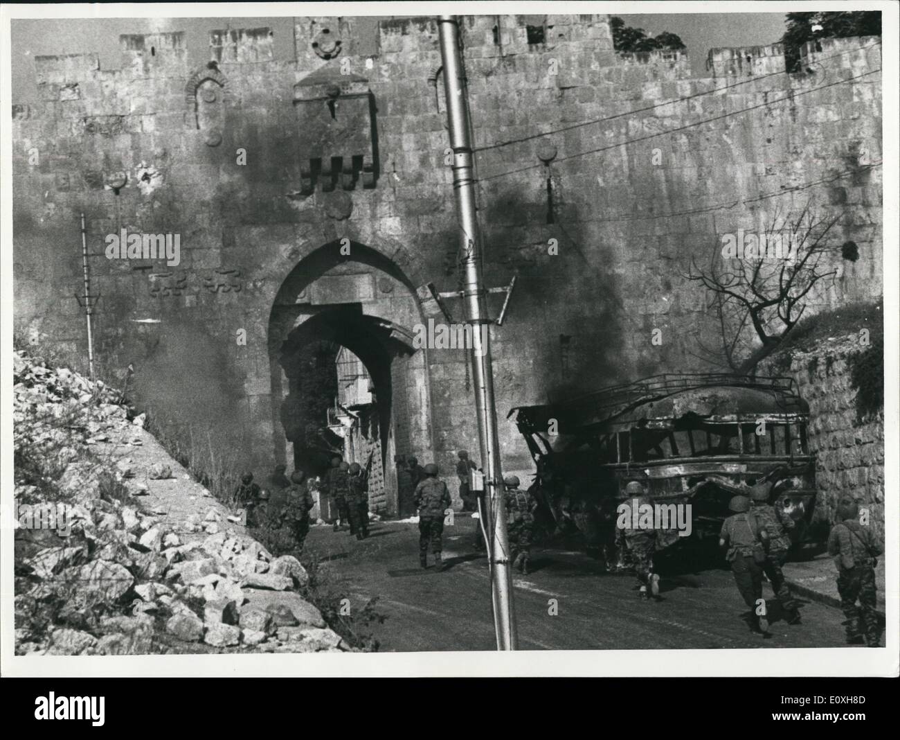 Dez. 00, 1967 - Jerusalem 6 Tag Krieg israelische Soldaten statt der alten Stadt. Stockfoto