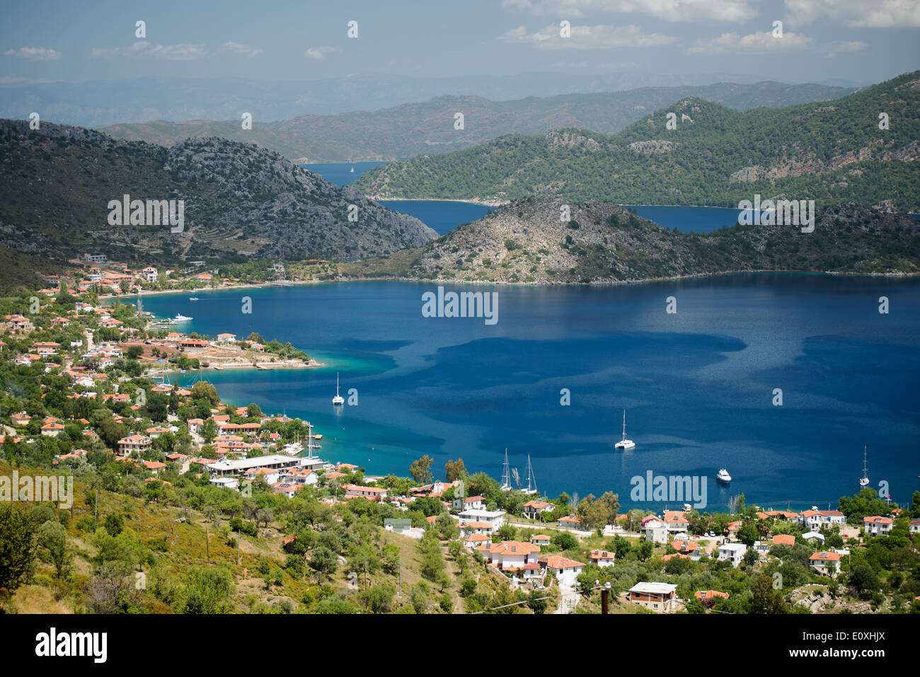 Malerische Aussicht von Selimiye Bay Marmaris Türkei Stockfoto