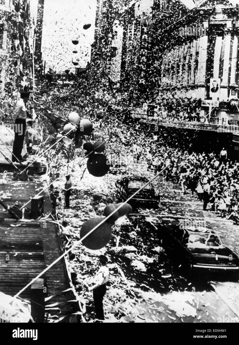 Präsident Lyndon B. Johnson besucht Sydney Stockfoto