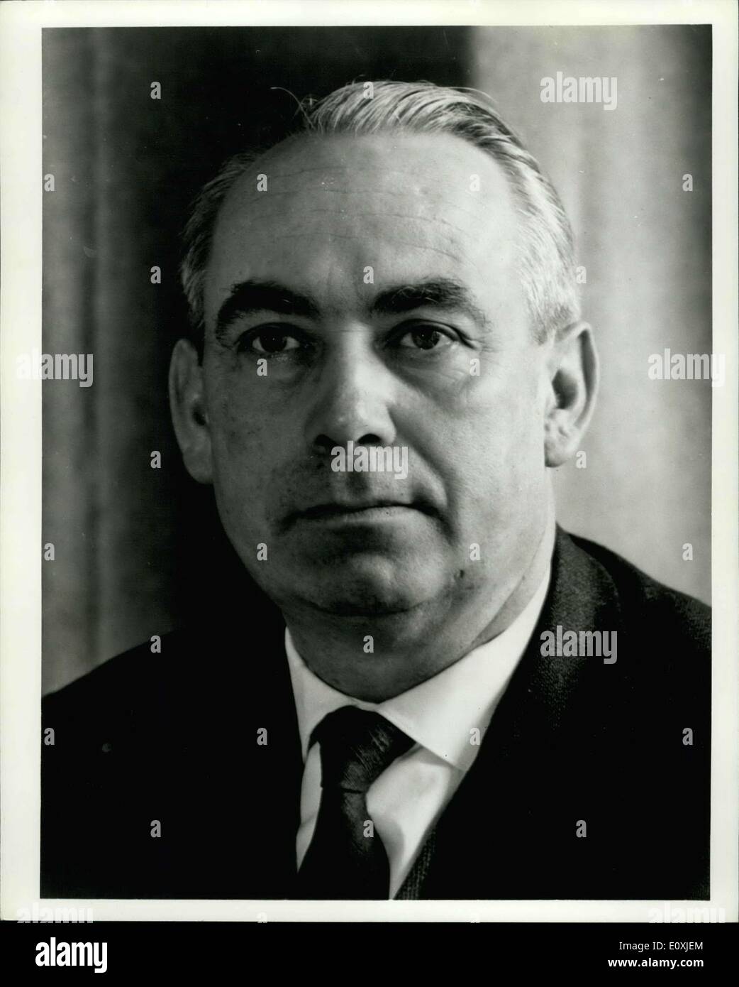 2. Februar 1967 - Dr. Bruno Heck CDU Bundesminister für Familie und Jugend Stockfoto