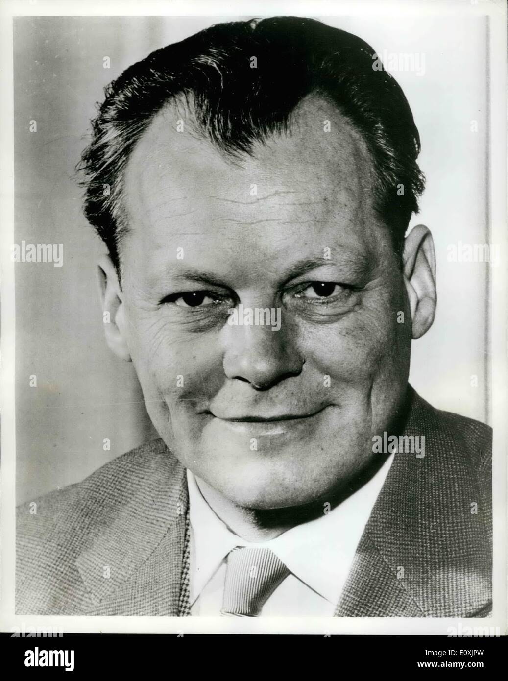 2. Februar 1967 - Willy Brandt (SPD)-Vizekanzler und Bundesminister für auswärtige Angelegenheiten. Stockfoto
