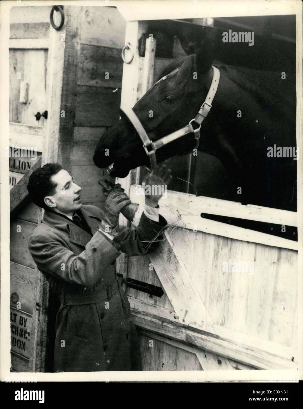 15. April 1967 - Taplow Pferd zeigt: Beurteilung der Esel während der Taplow Horse Show heute Fotoshows Mr R.S. Summerhays im Alter von 86 Jahren gesehen. Stockfoto