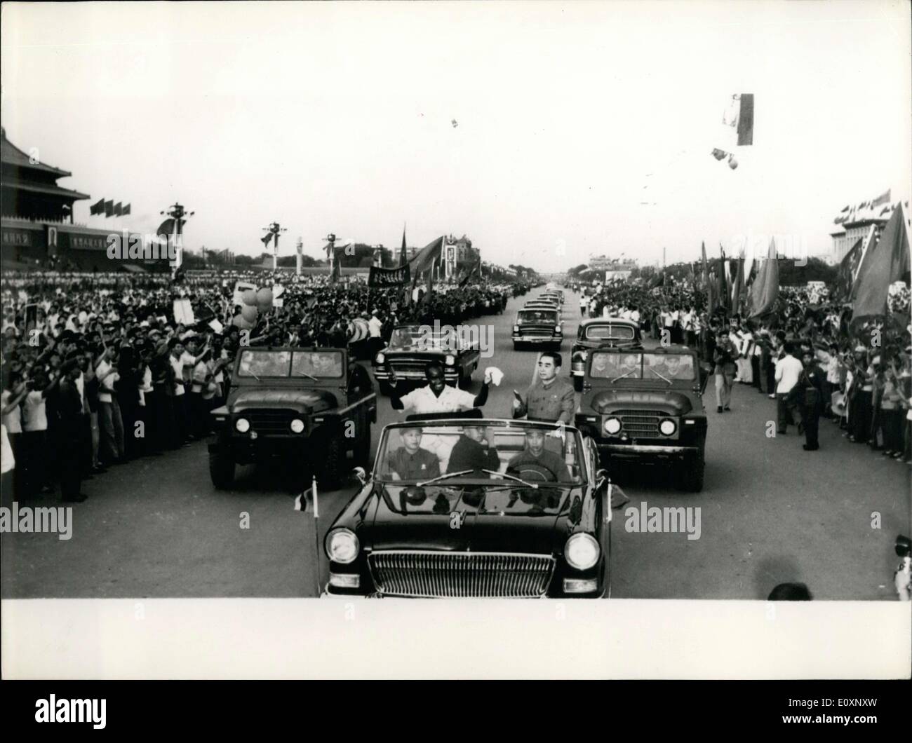27. Juni 1967 - Sambias Präsident Zaunda und Premier Zhou Enlai in Peking Stockfoto
