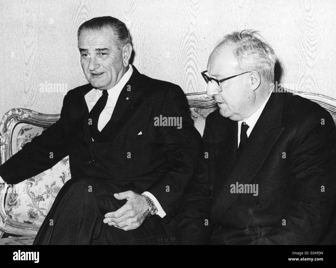 5. August 1967 - Rom, Italien - LYNDON BAINES JOHNSON (27. August 1908 - 22. Januar 1973) oft als LBJ bezeichnet, war die 36. Stockfoto