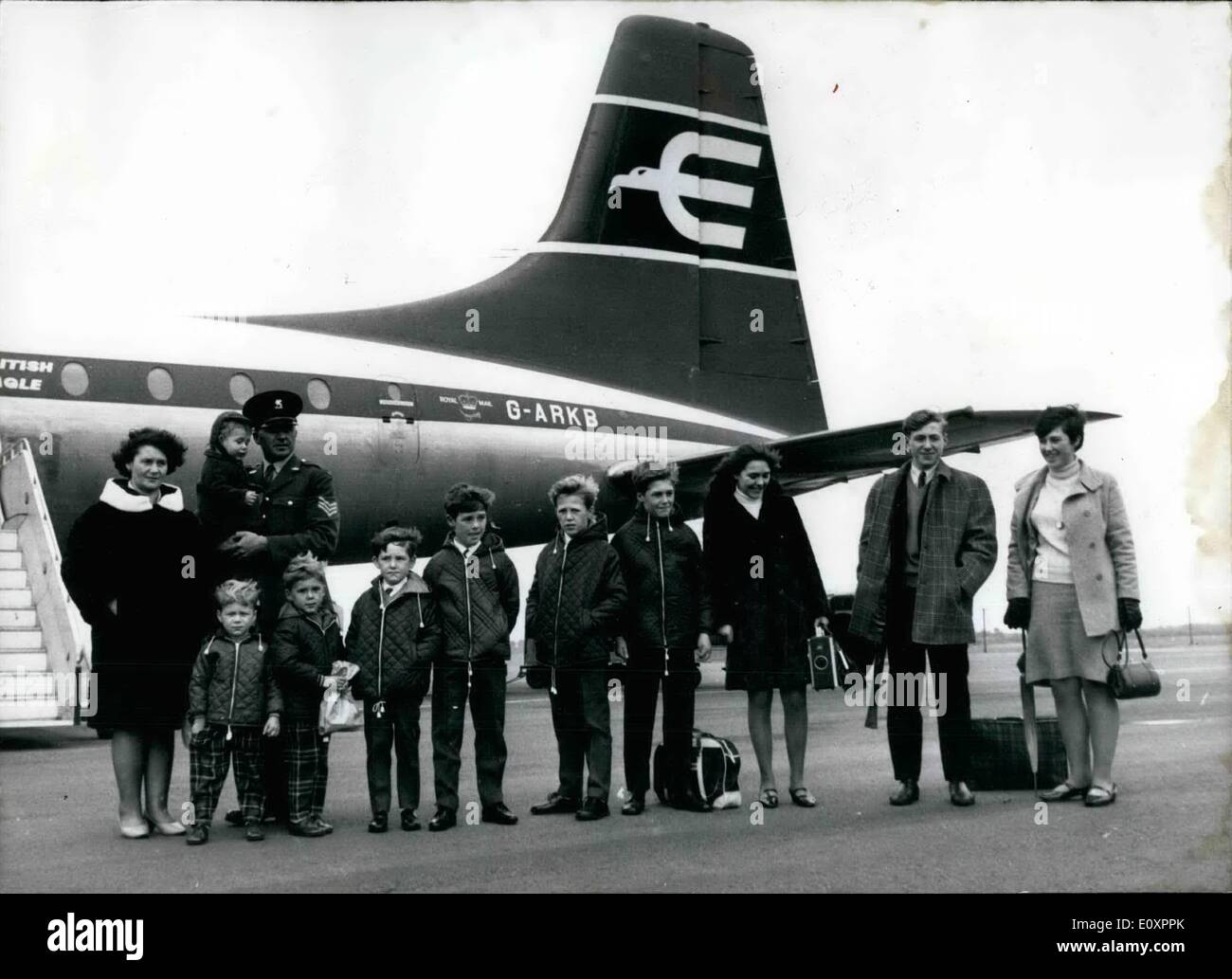 10. Oktober 1967 - britische Armee ändert Truppen in Berlin: zwischen 600 und 700 Männer von '' The Gloucestershire Regiment'' kommen zu Stockfoto