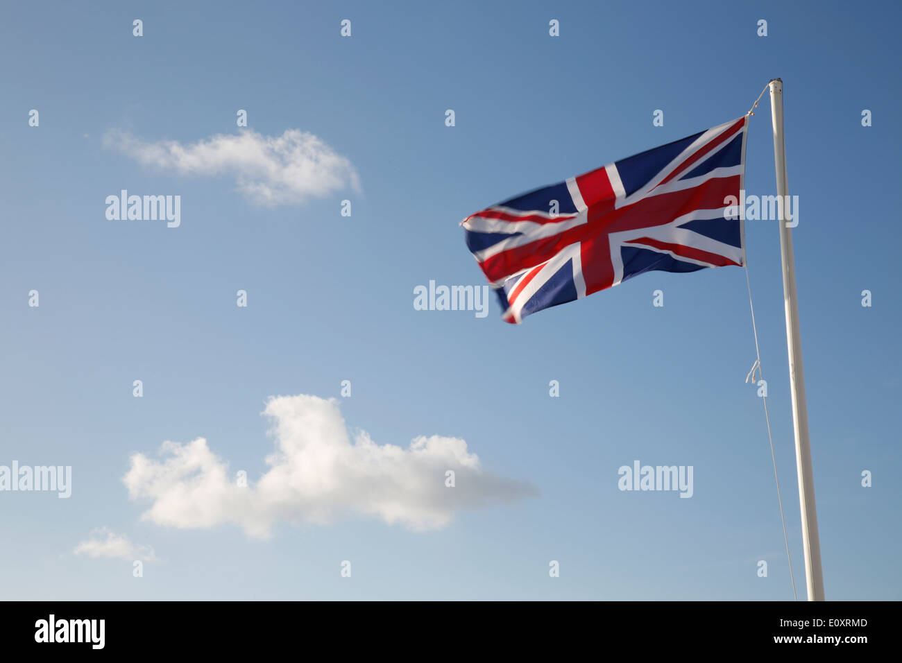 Union Jack-Flagge; Lands End; UK Stockfoto