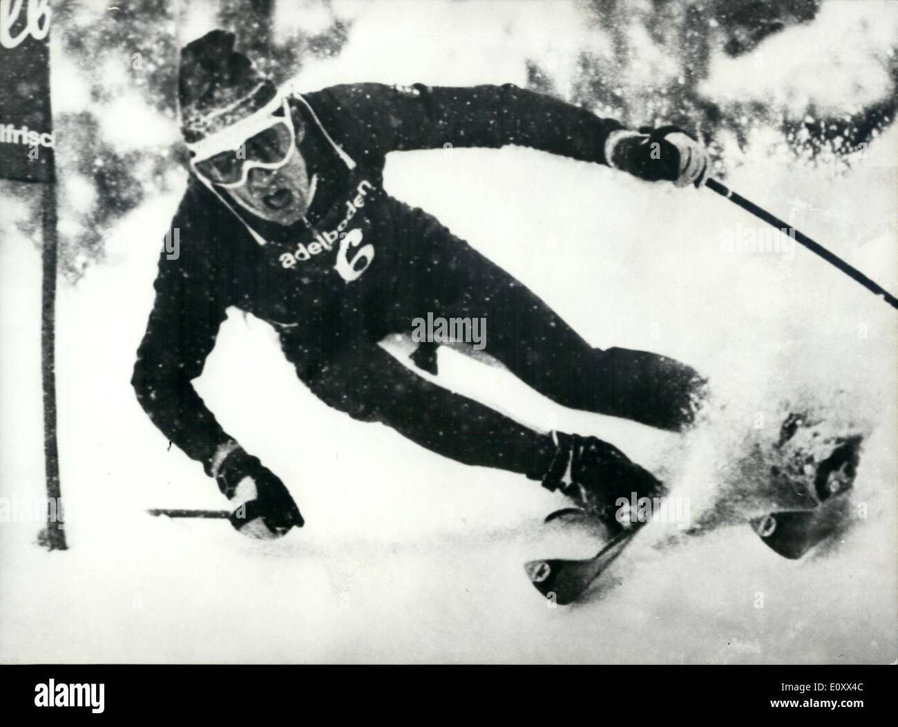 1. Januar 1968 - die beiden Dominatoren im alpinen Ski-Rennsport.: die ersten Rennen dieser Jahre Ski-Saison sind zweifellos unter den Stockfoto