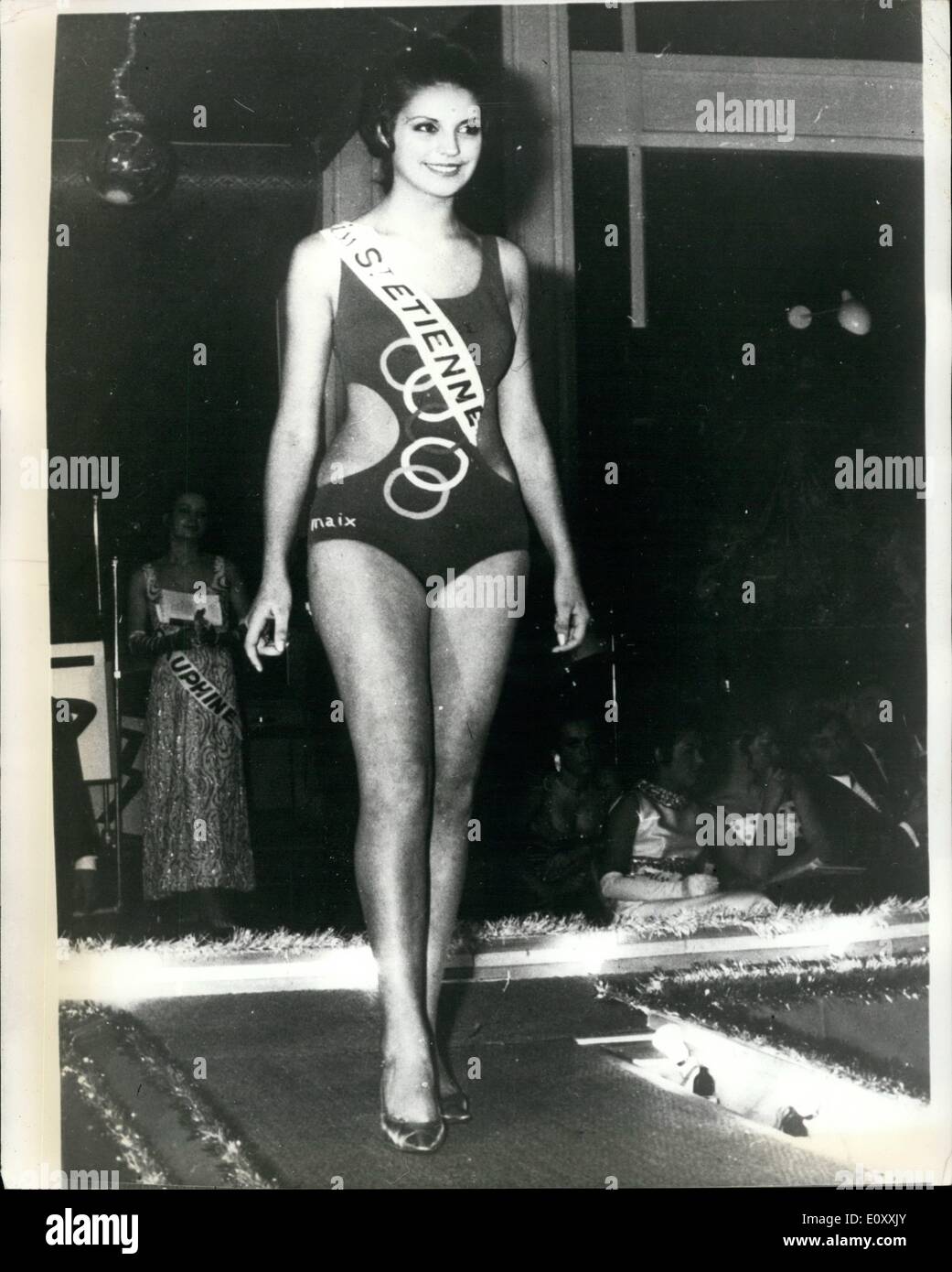 1. Januar 1968 Miss Frankreich 1968 gewählt. Foto zeigt17j hrige