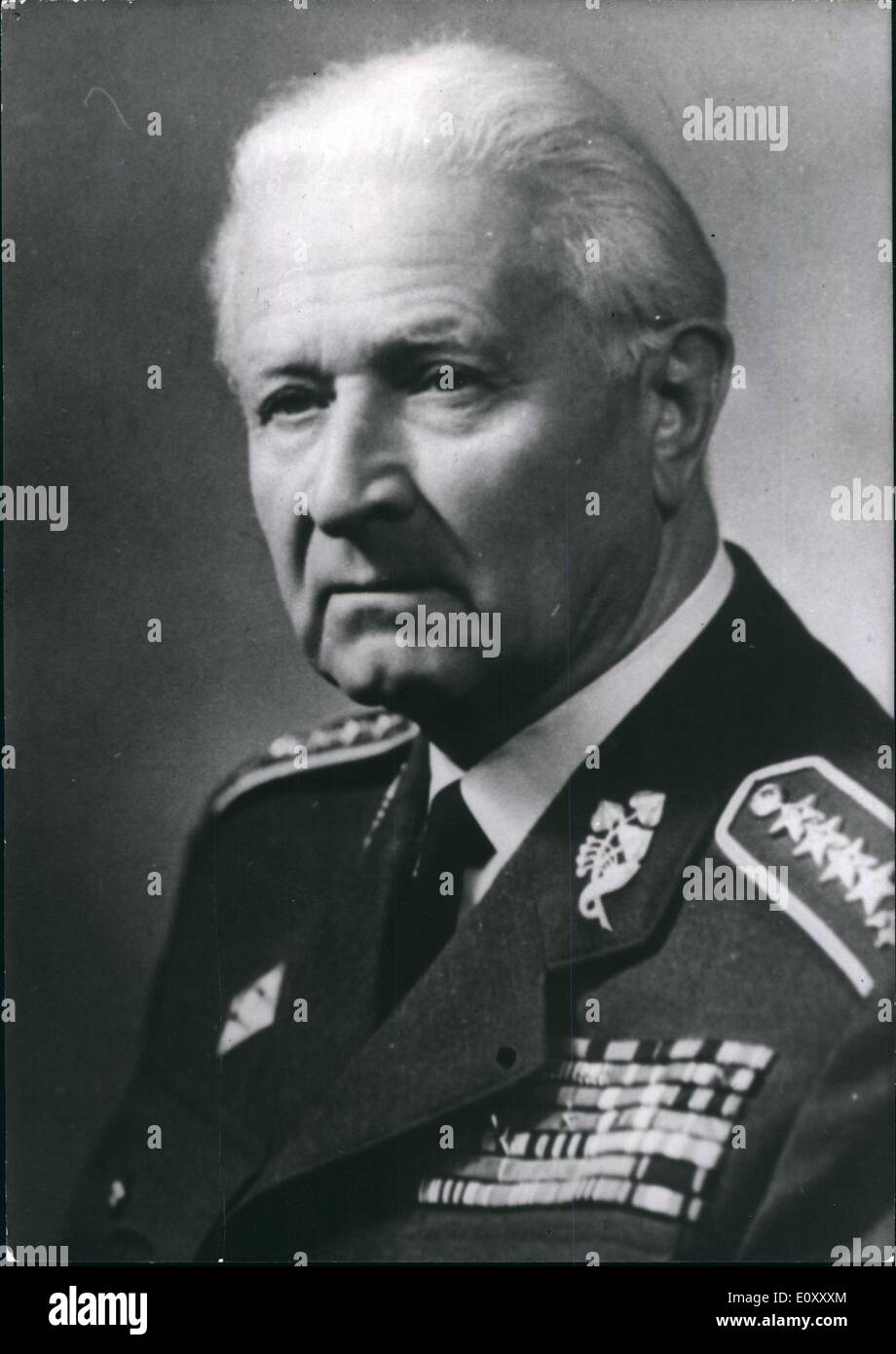 28. März 1968 - General Svoboda politischen Kandidaten in nationalsozialistische Stockfoto