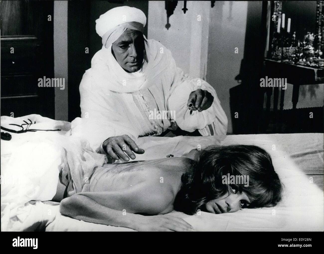 23. August 1968 - im Bild ist eine Szene aus der Angelique Serie von Filmen. Dieser Film trägt den Titel "Angelique Und der Sultan,'' und Stockfoto