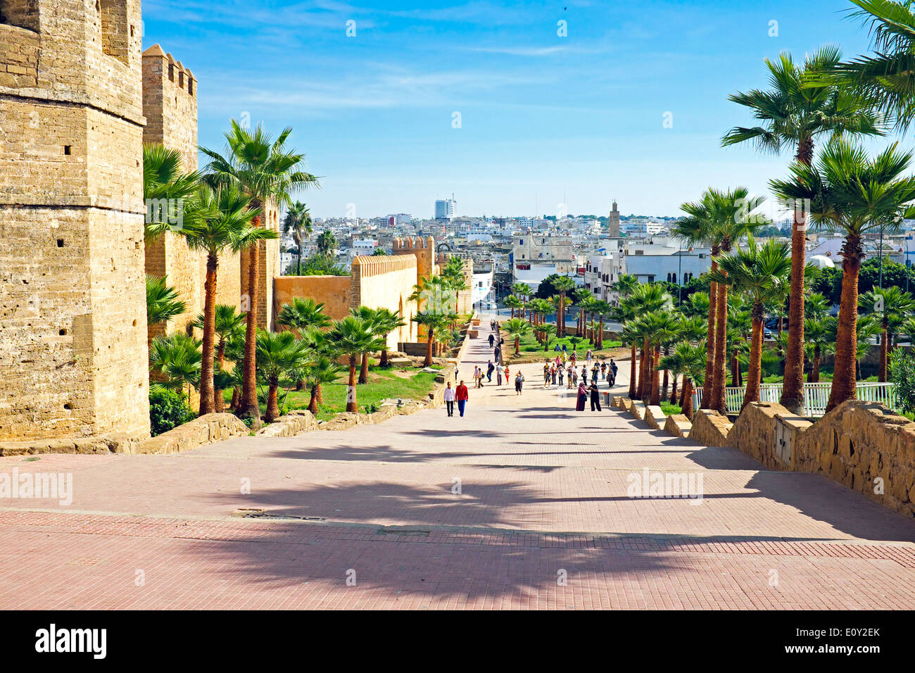 Stadtmauer von alten Rabat in Marokko Afrika Stockfotografie - Alamy