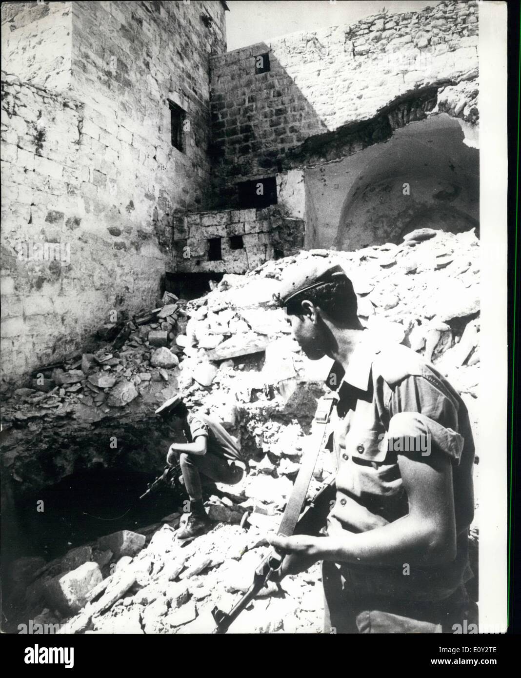Sept. 09, 1968 - Haus abgerissen In Nablus nach Feststellung der Sabotage Material Nablus, bekannt als ein Zentrum des Terrorismus und El Fath Stockfoto