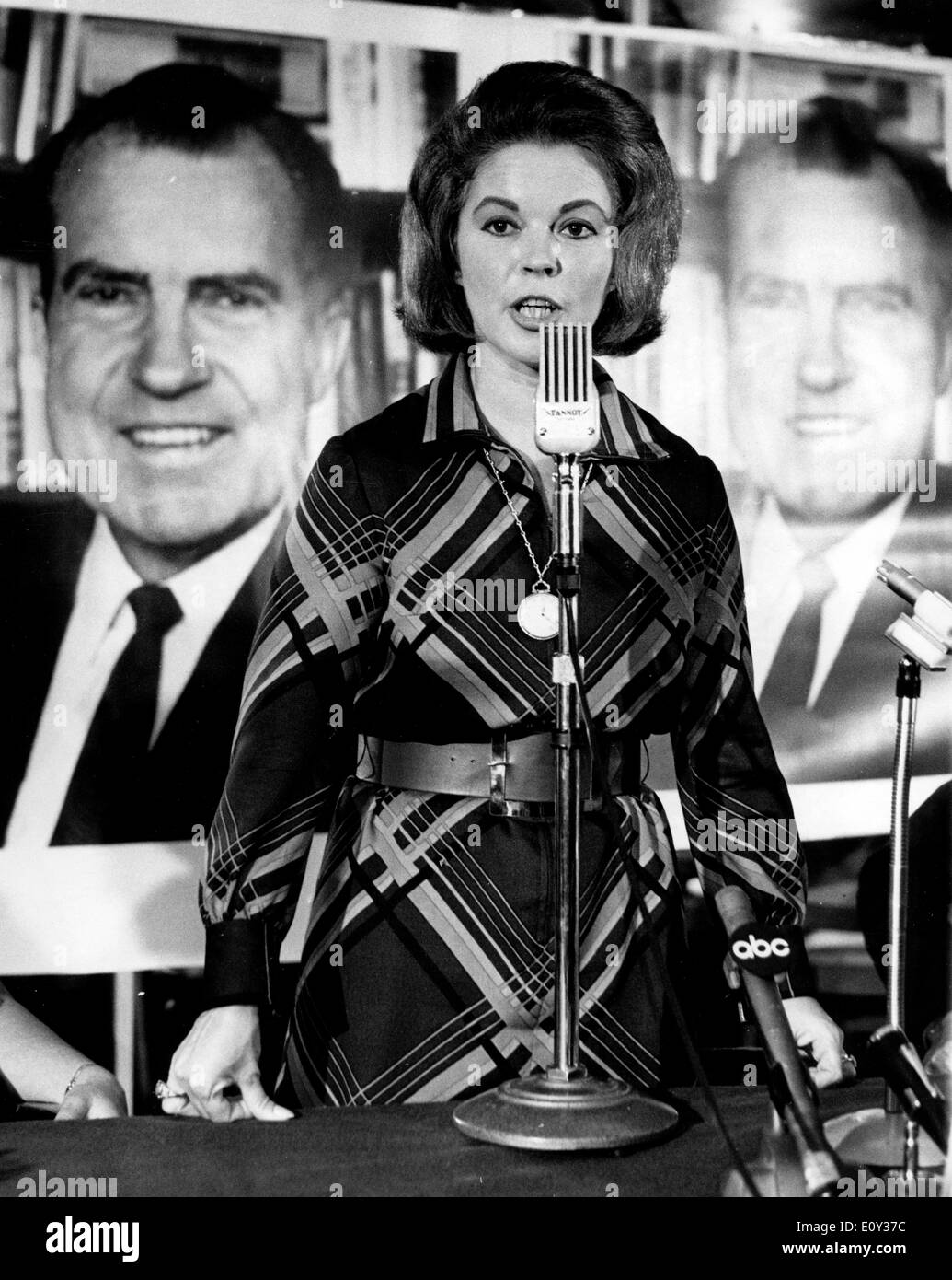 Schauspielerin Shirley Temple spricht auf politische Konferenz Stockfoto