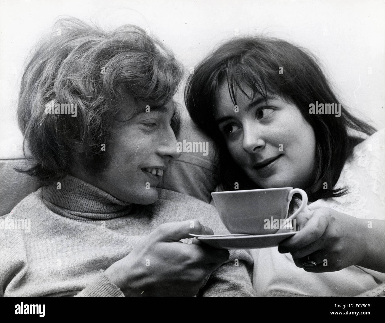 Die Bee Gees Robin Gibb mit Frau Molly Stockfoto