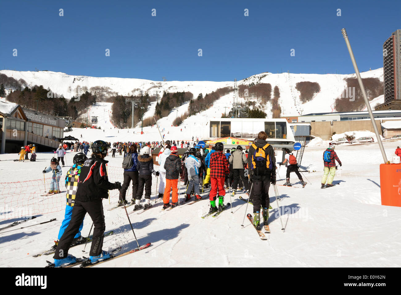 Parc Naturel Regional des Vulkane d ' Auvergne, regionaler Natur Park der Vulkane d ' Auvergne, Super Besse Skigebiet, Frankreich Stockfoto