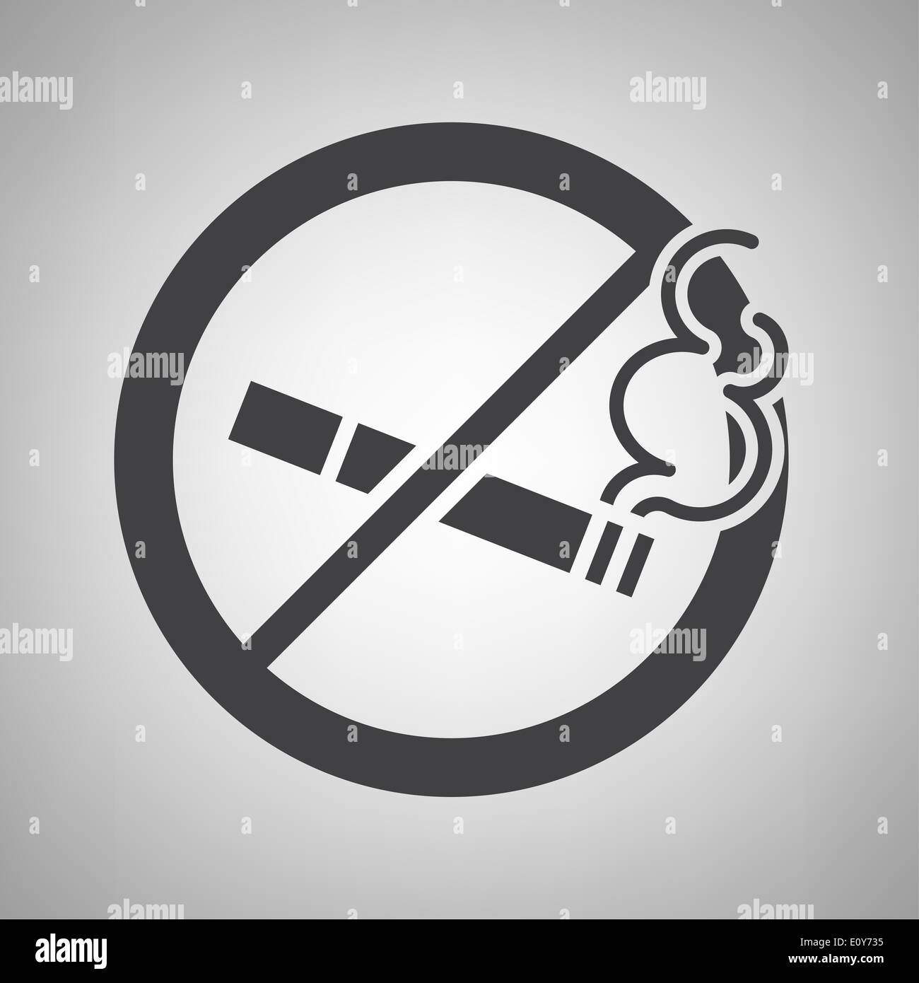 Nicht rauchen-Symbol zu tun Stockfoto