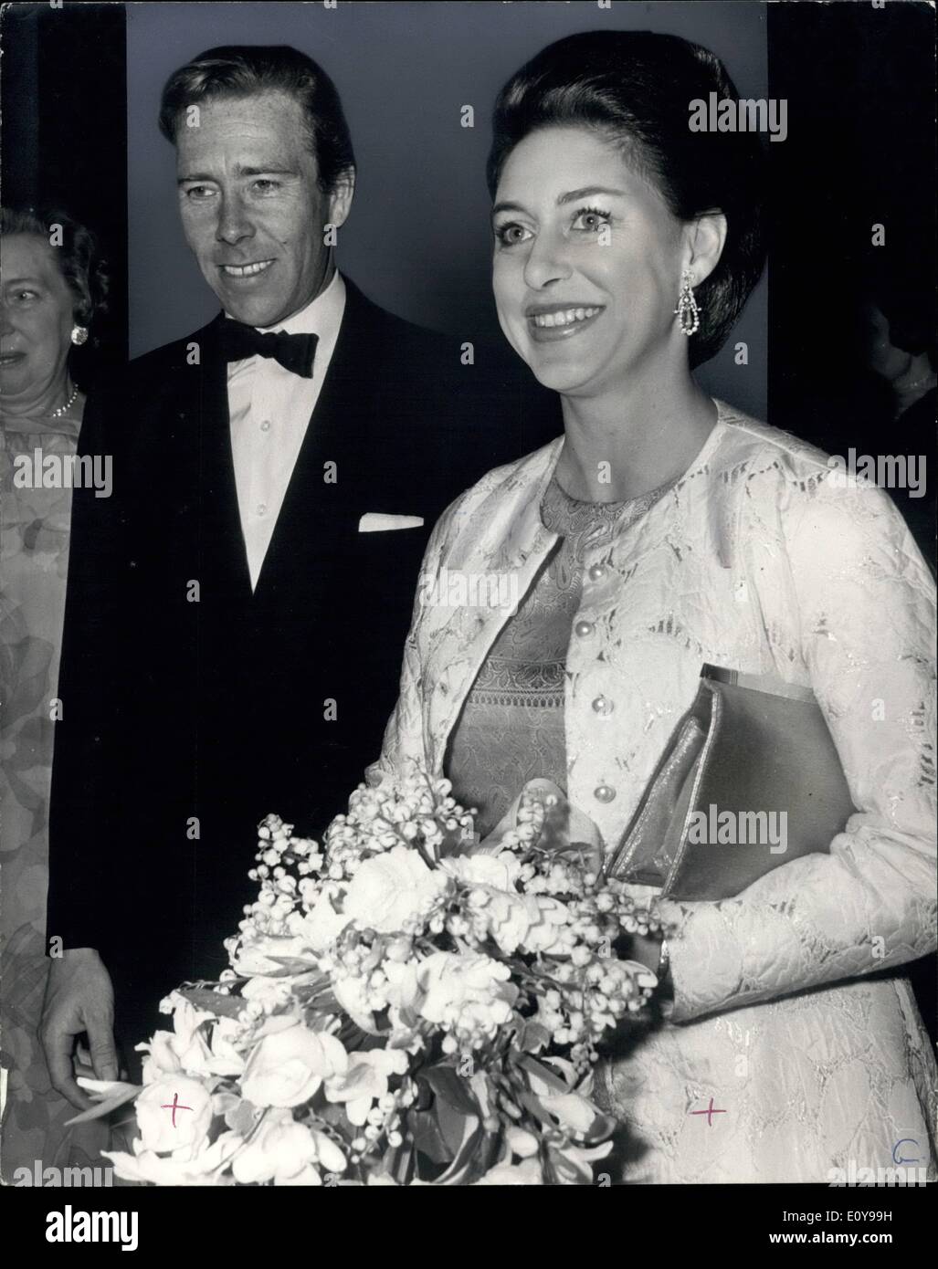 24. August 1969 - besuchen Prinzessin Margaret und Lord Snowdon zuerst pro Grands Ballets Kandidaten Sadler es Wells. Stockfoto