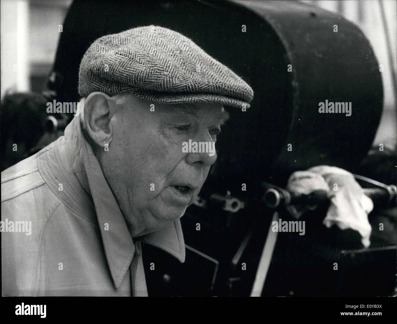 9. Juli 1969 - filmt er ein TV-Programm, das aus vier Skizzen bestehen wird, die schließlich auch in Kinos als auch angezeigt wird. Stockfoto