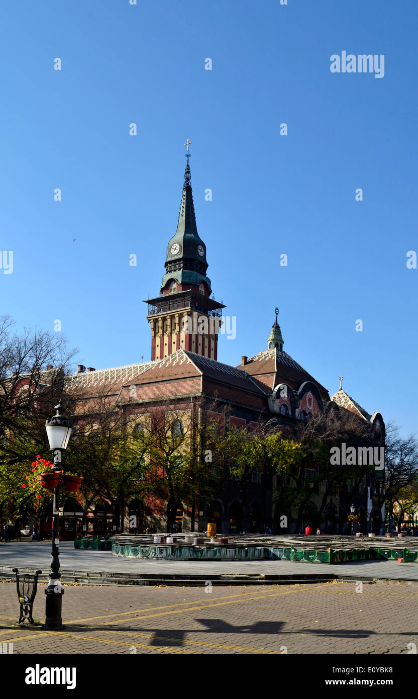 Subotica Szabadka Serbien Rathaus Stockfoto