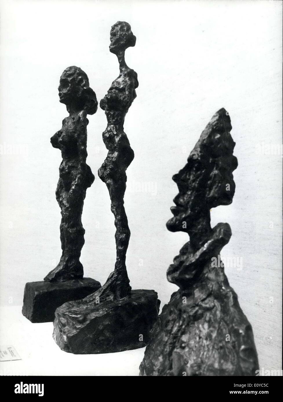 23. Oktober 1969 - Skulpturen von D'Alberto Giacometti Stockfoto