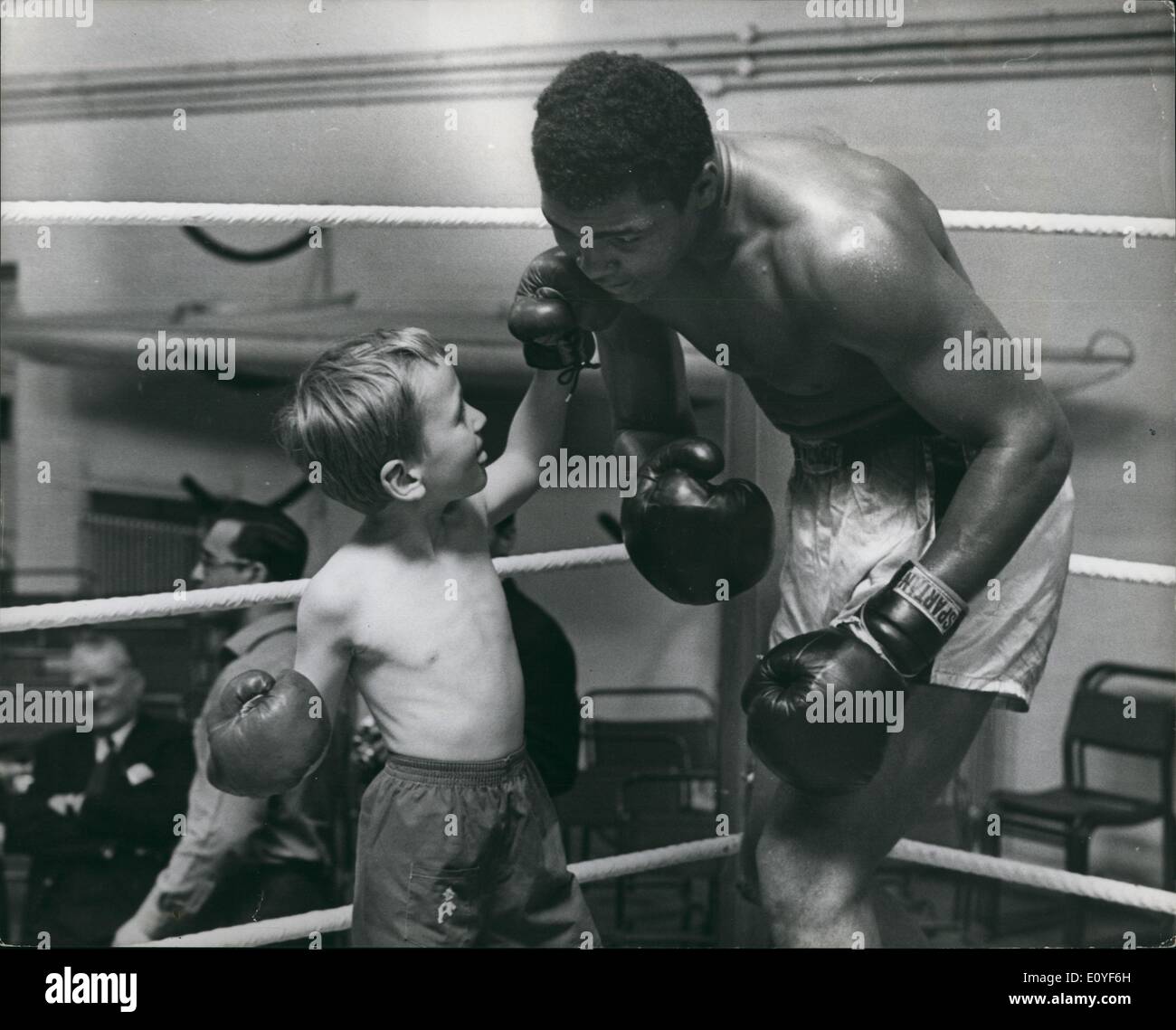 1. Januar 1970 - Cassius bekommt seinen Mund: Cassius Marcellus Clay US-amerikanischer Schwergewichts-Boxer mit dem '' immer offener Mund '' Stockfoto