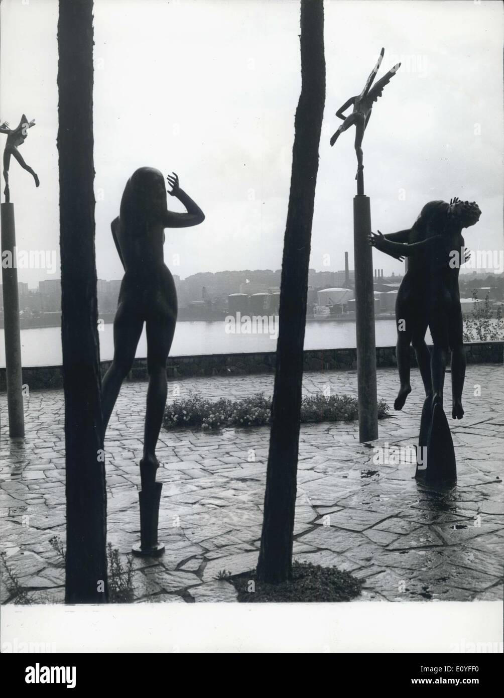 1. Januar 1970 - Schweden: Fotoshows. einige der Skulpturen Karl Milles eines Schwedens berühmtesten Bildhauer (1875-1955) sie im Karl Milles Garten liegen mit Blick auf Stockholm Hafen. Stockfoto