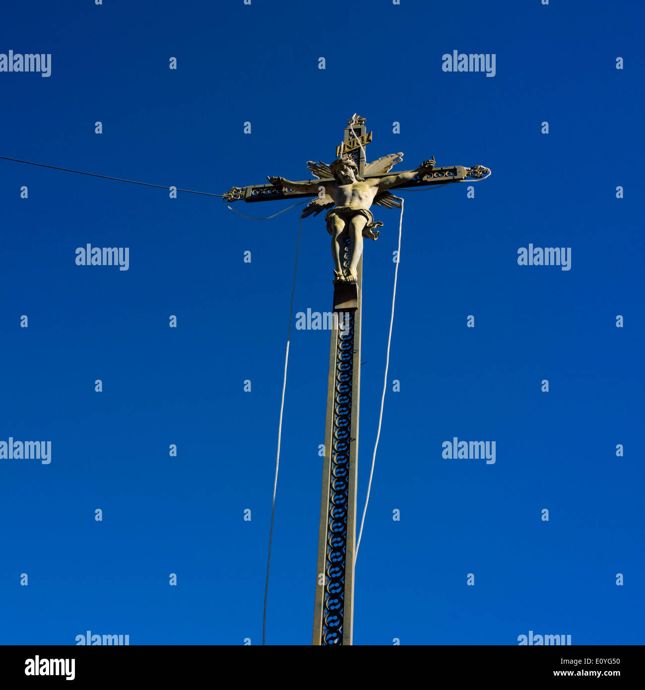 Kruzifix. Auvergne. Frankreich. Europa. Stockfoto