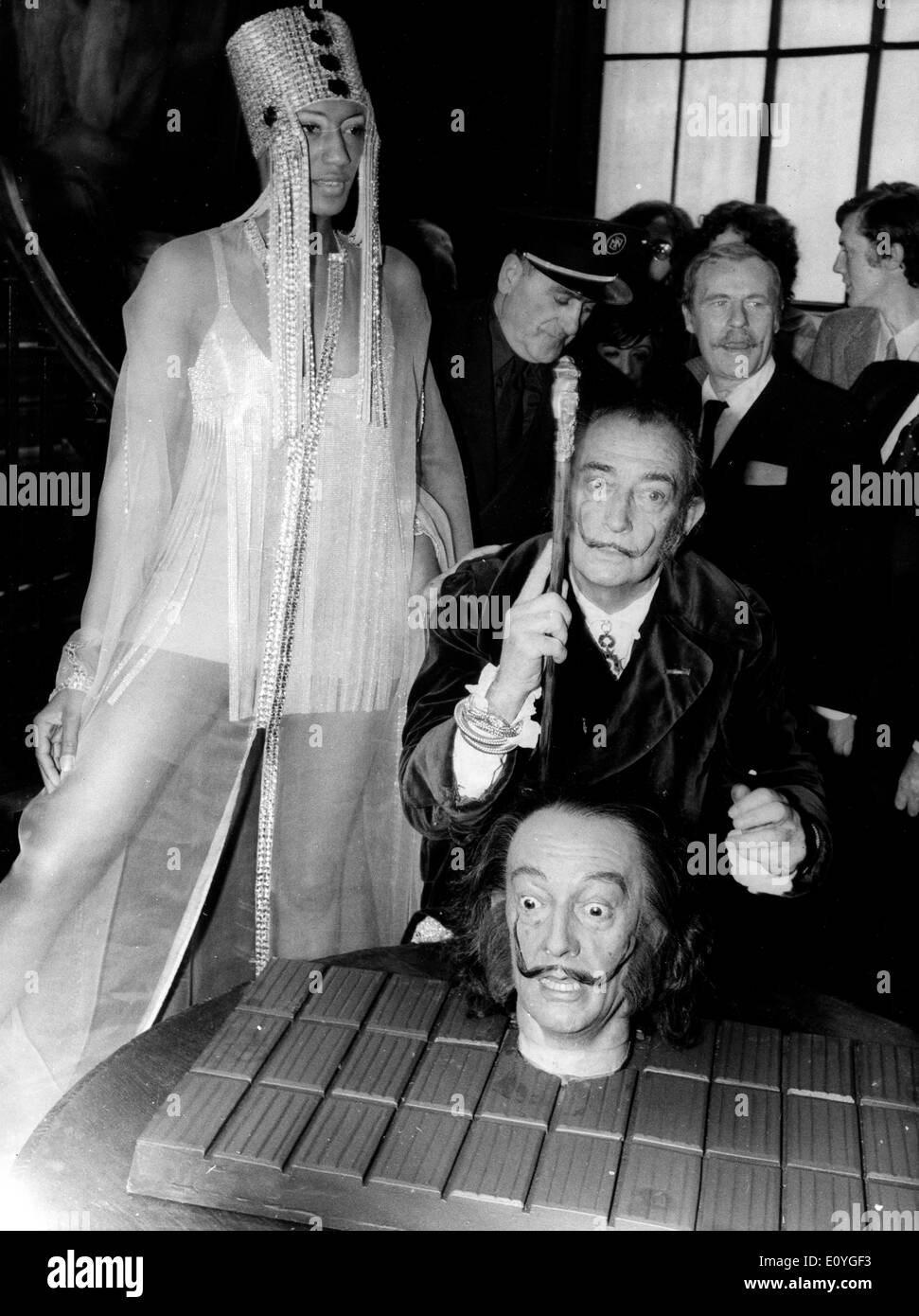 Künstler Salvador Dali im Rahmen einer Kunst-Konferenz Stockfoto