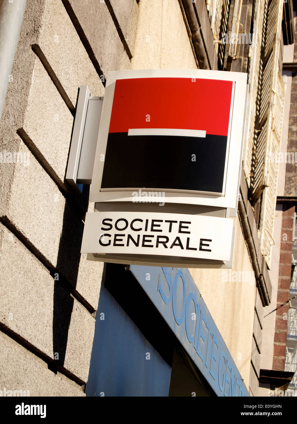 Zeichen der Societe Generale Bank in Frankreich Stockfoto