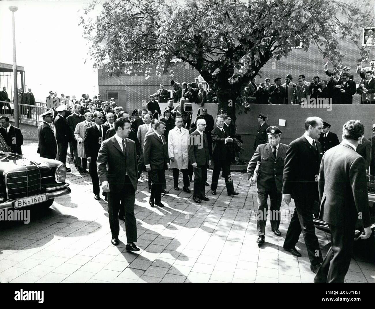 21. Mai 1970 - Bundeskanzler Brandt und Ministerpräsidenten Willi Stoph in Kassel Stockfoto