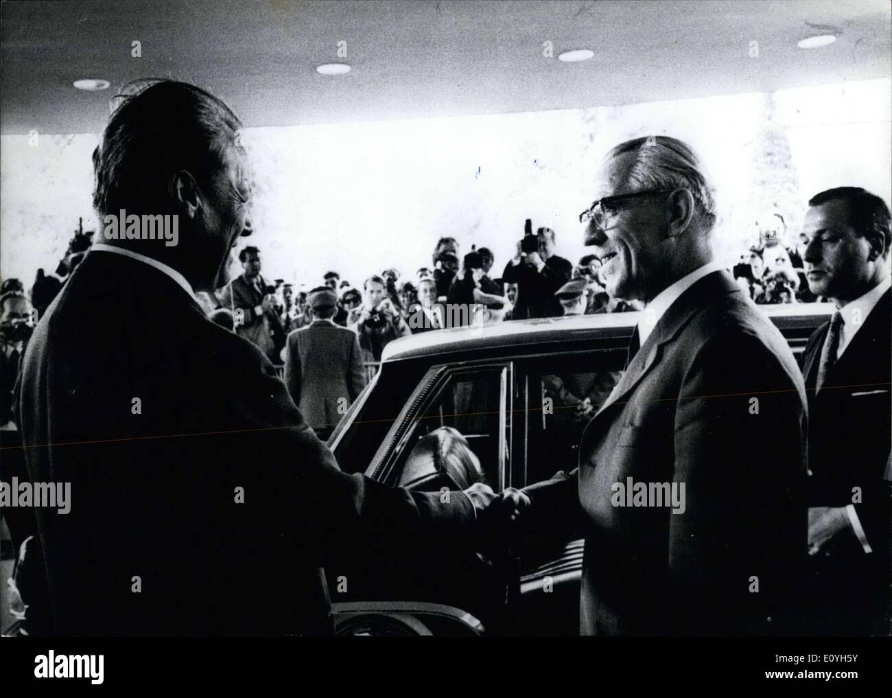 21. Mai 1970 - trifft Kanzler Brandt Ministerpräsidenten Willi Stoph in Kassel. (c) Stockfoto
