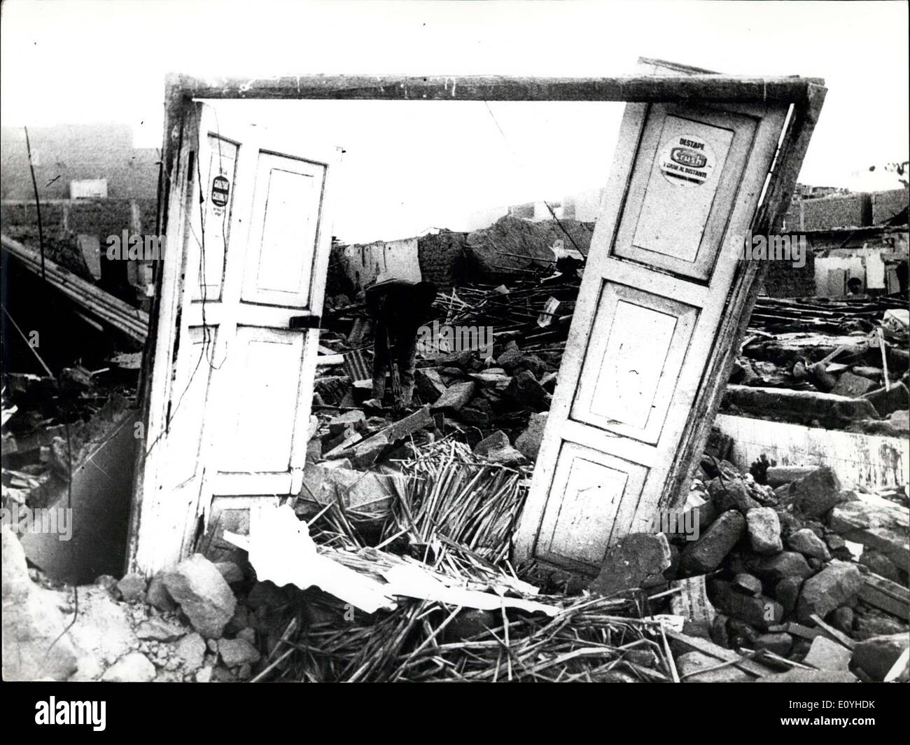 31. Mai 1970 - peruanischen Erdbeben, 31. Mai 1970 Stockfoto