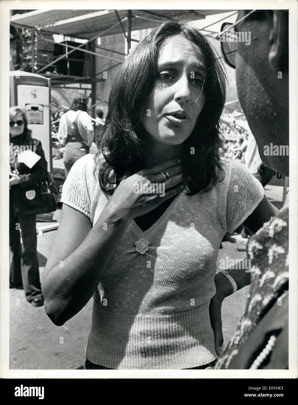1. Juni 1970 - ist JOAN BAEZ, US-amerikanische Folk-Sängerin, Songwriter, Musiker und ein prominenter Aktivist. (genaues Datum und Ort unbekannt) Stockfoto