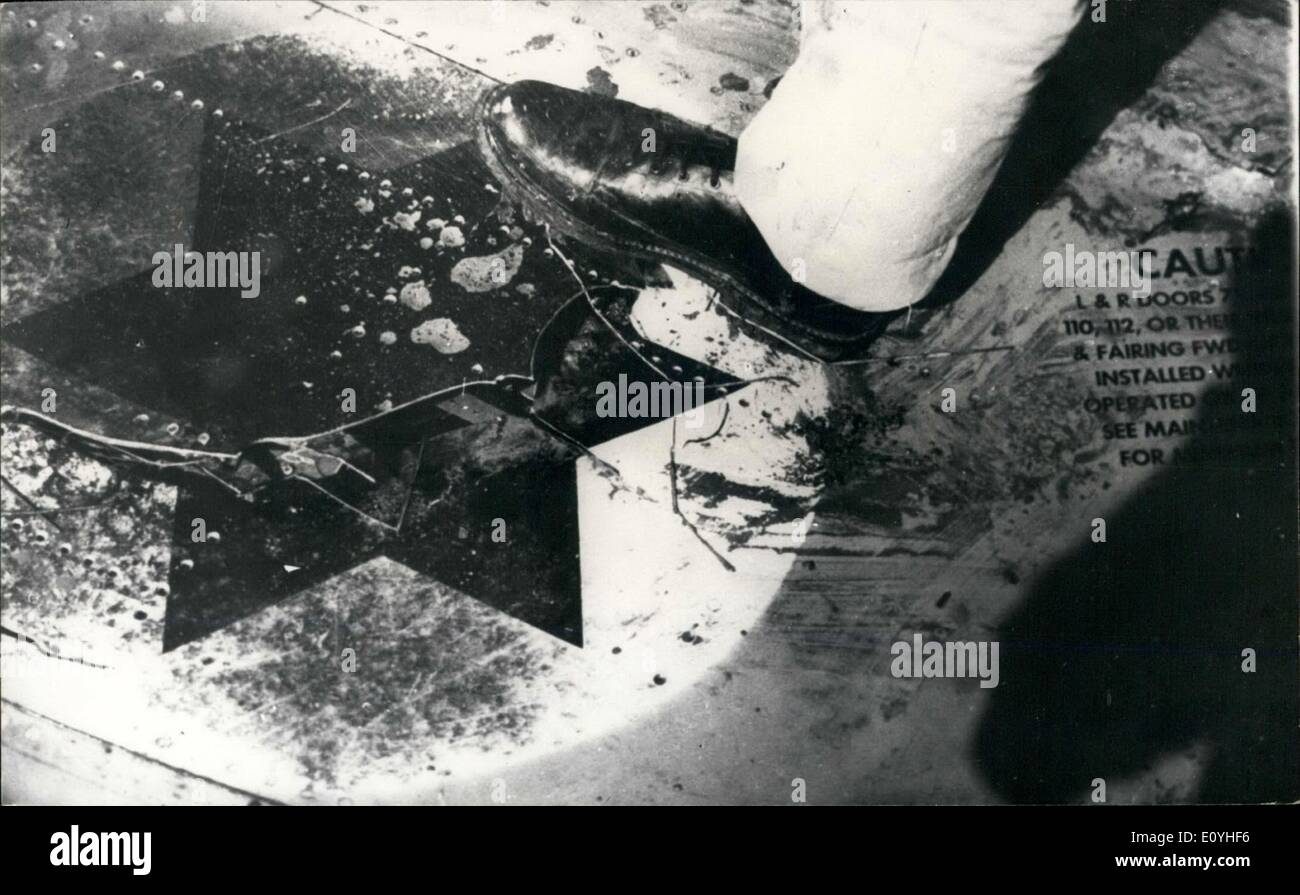 6. Juni 1970 - Wrack eines phantom Airlanes, die in Dutzenden jeden Tag fiel. Stockfoto