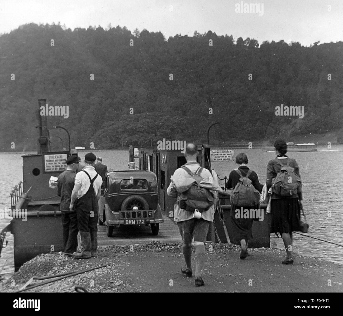 Windermere Fähre wahrscheinlich der 1940er Jahre Stockfoto