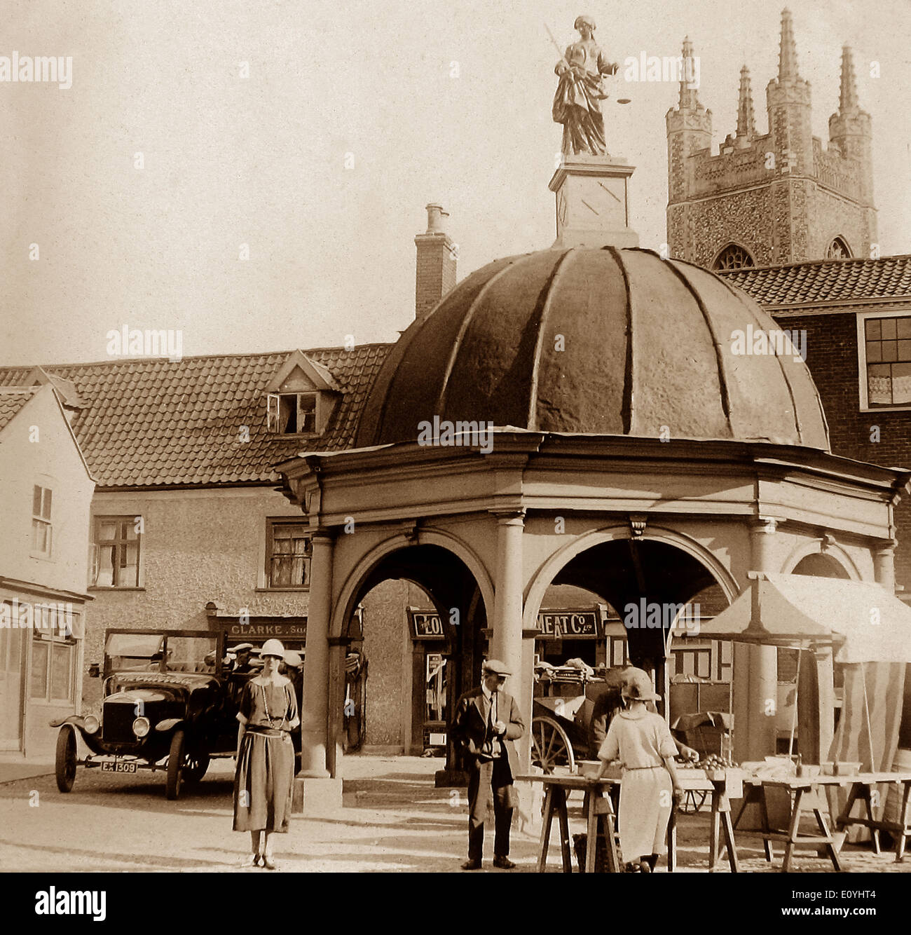 Bungay Butter Cross-1900 Stockfoto