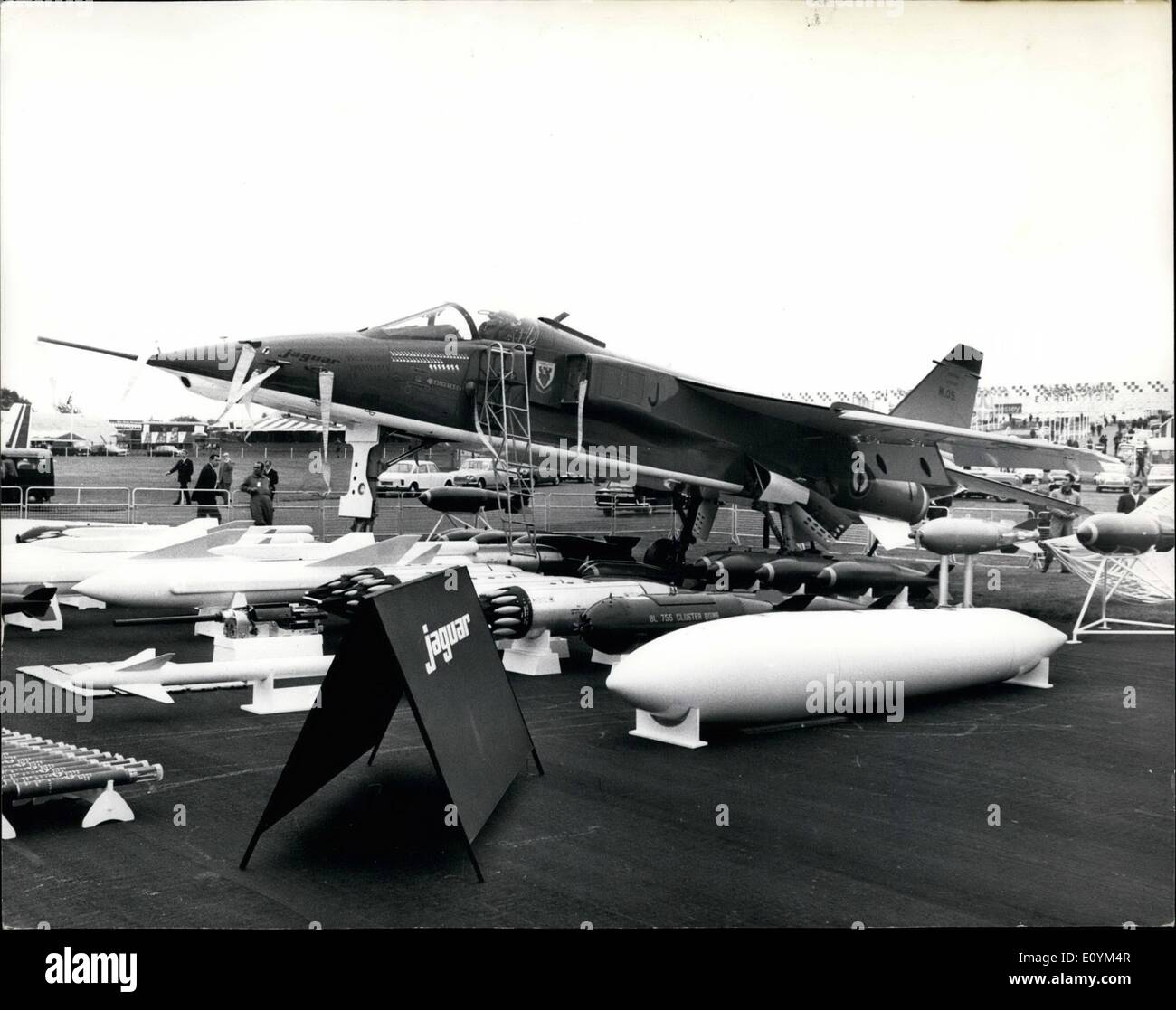 Sept. 09, 1970 - Farnborough Air Show – Pressetag. Keystone-Fotoshows: Heute ist Pressetag auf der Farnborough Air Show - und heute dort abgebildet ist der Anglo-französischen Jaguar. Stockfoto