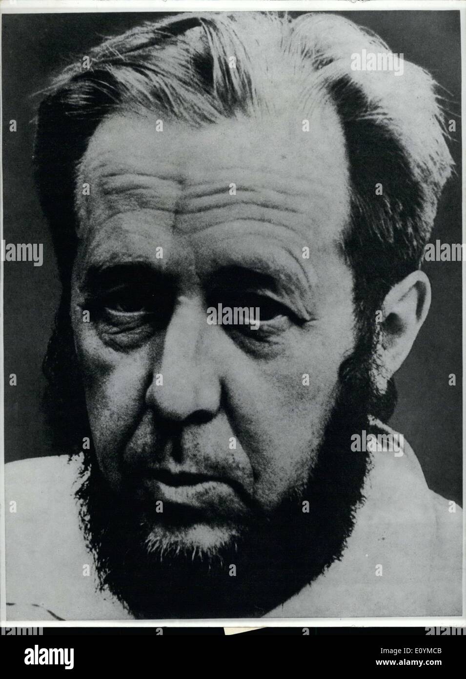 8. Oktober 1970 - gewann russischen Autor Aleksandr Solzhenitsyn der 1970 Nobelpreis für Literatur.  PIC Stockfoto