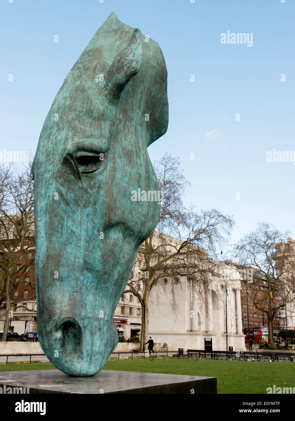 Europa, Großbritannien, England, London, Marble Arch Pferdekopf Stockfoto