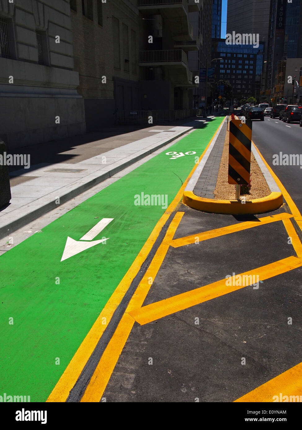 grüne Restrictions Radweg San Francisco Stockfoto