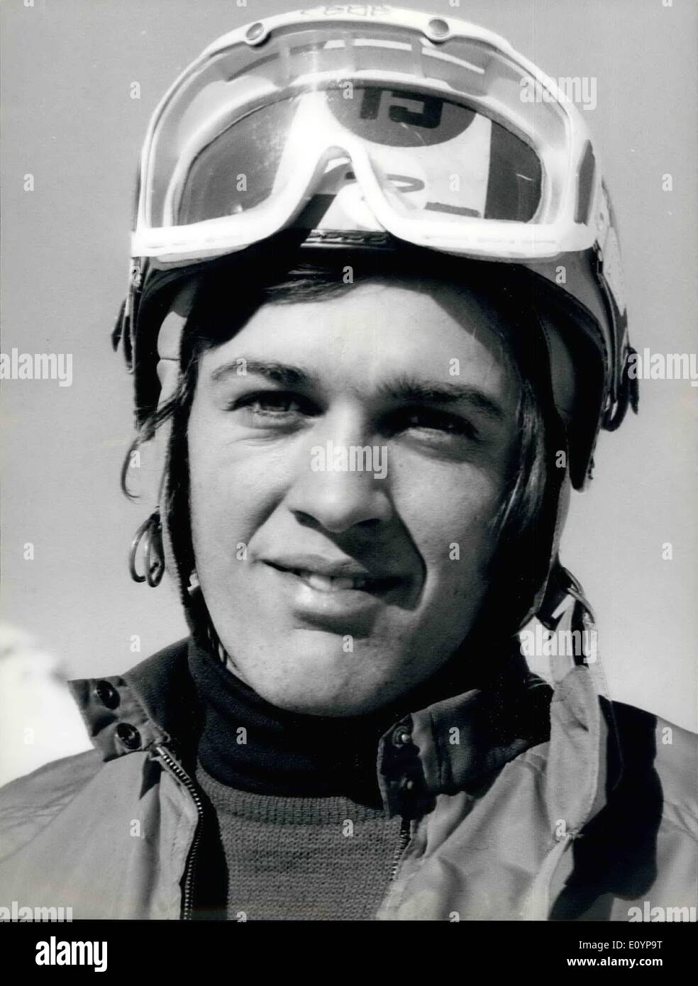 2. Februar 1971 - World Cup downhill-Rennen. der diesjährige Gewinner des World Cup in downhill-Rennen. Stockfoto
