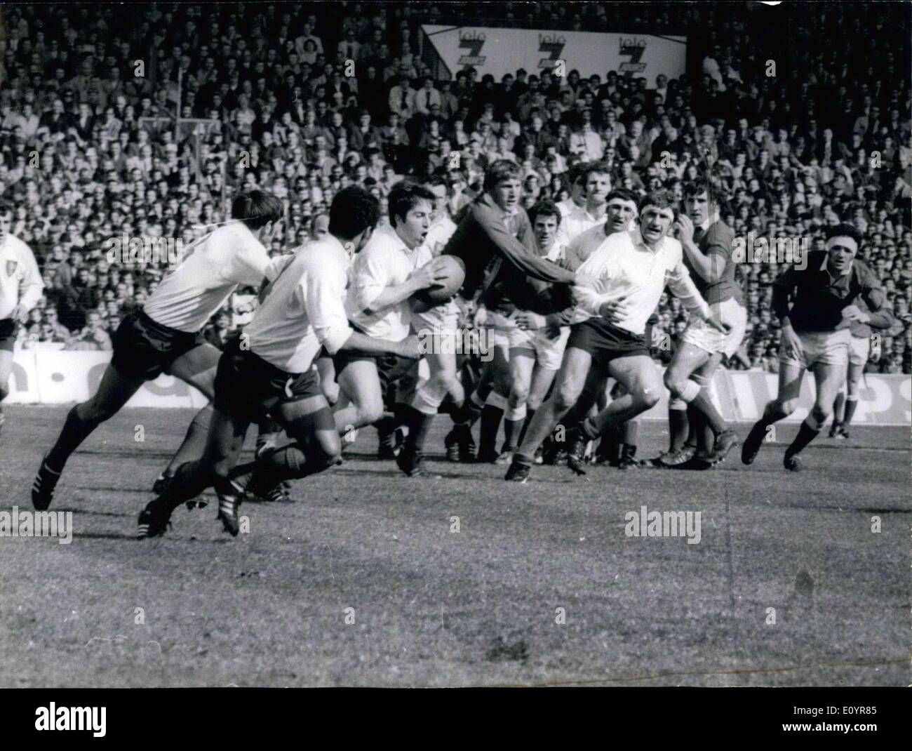 27. März 1971 - schlägt Wales Rugby Frankreich 9-5 Stockfoto