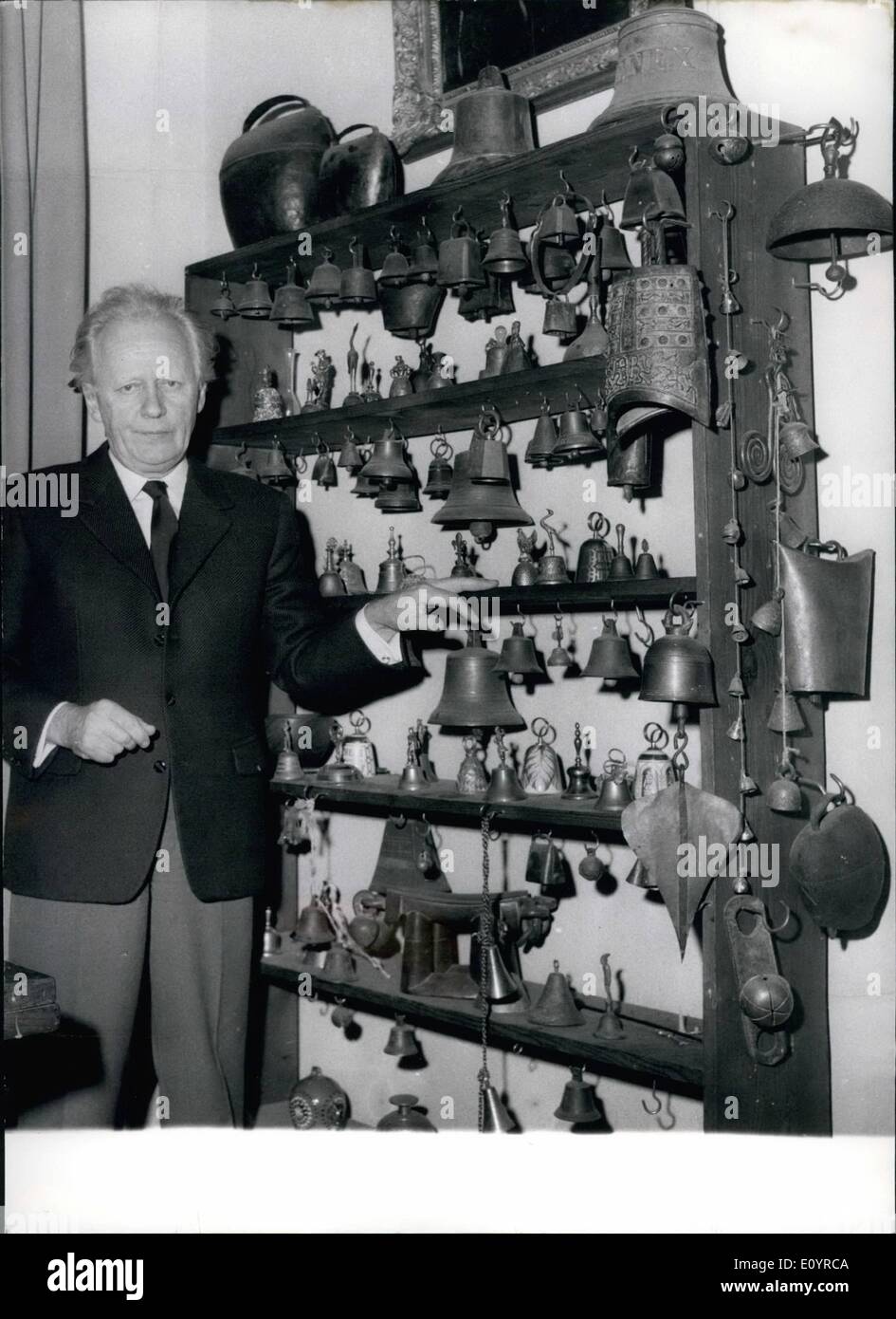 4. April 1971 - Johannes Liese - '' Bell König '' aus Berlin: Johannes Liese, Foto eines 60 Jahre alten Komponisten aus Berlin hat b Stockfoto
