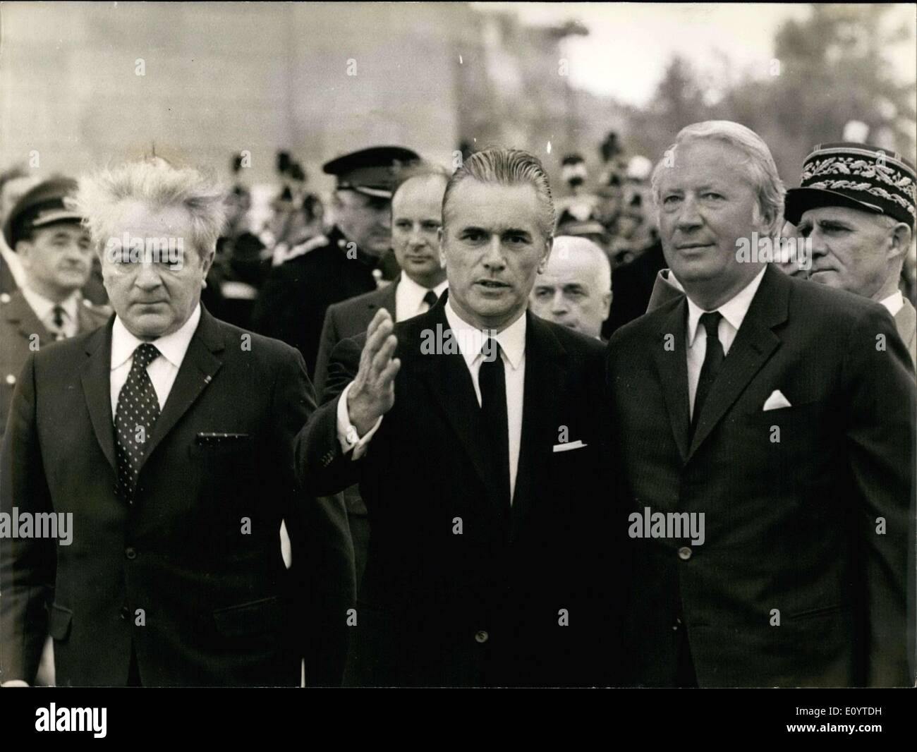 21. Mai 1971 - sind sie im Rahmen einer Zeremonie am Grab des unbekannten Soldaten auf dem Arc de Triomphe de l ' Etoile. KE Stockfoto