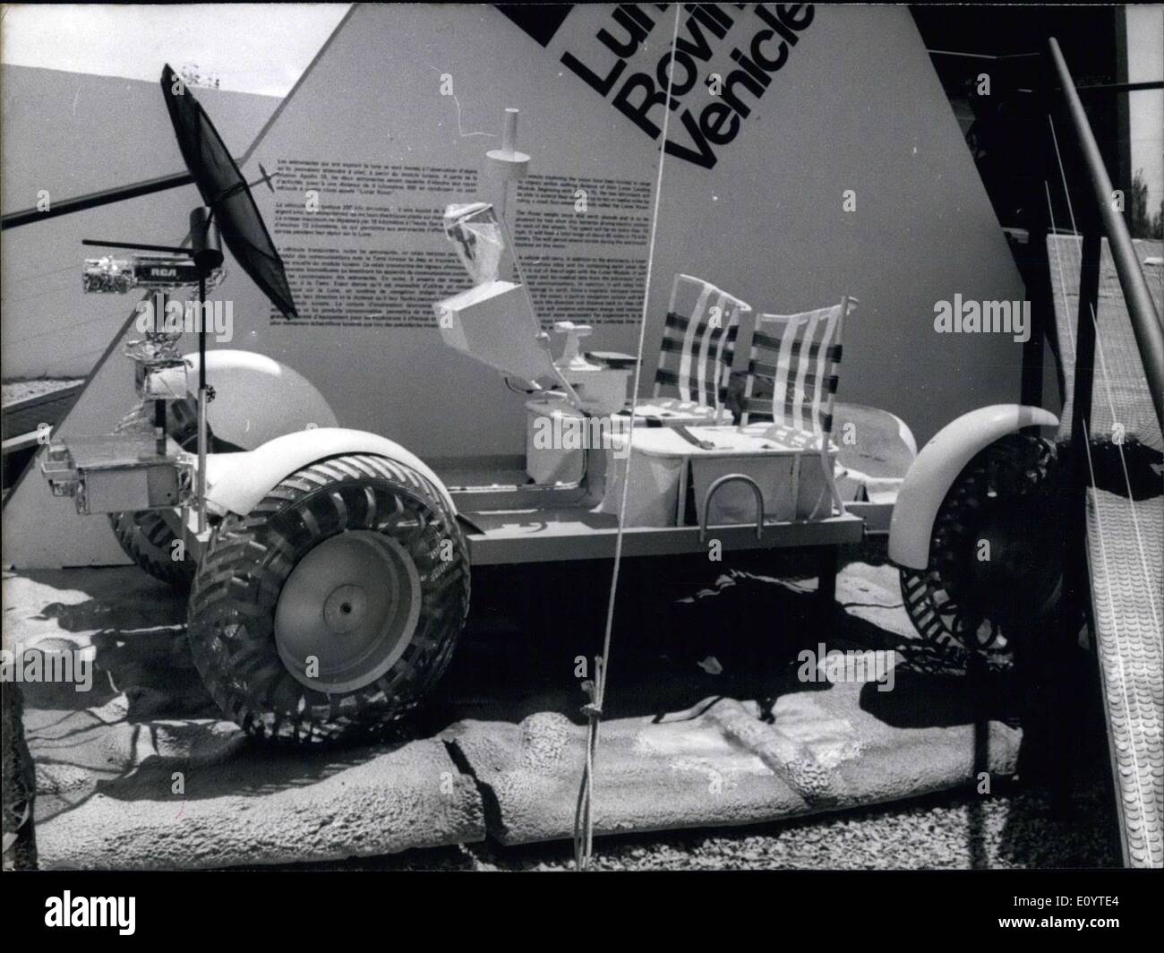 26. Mai 1971 - Mondfahrzeug am aeronautischen Ausstellung Stockfoto